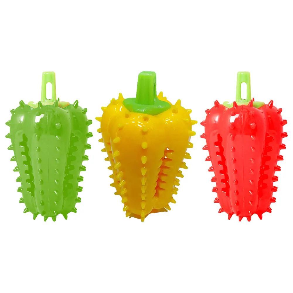 Hampaita puhdistava paprika purulelu