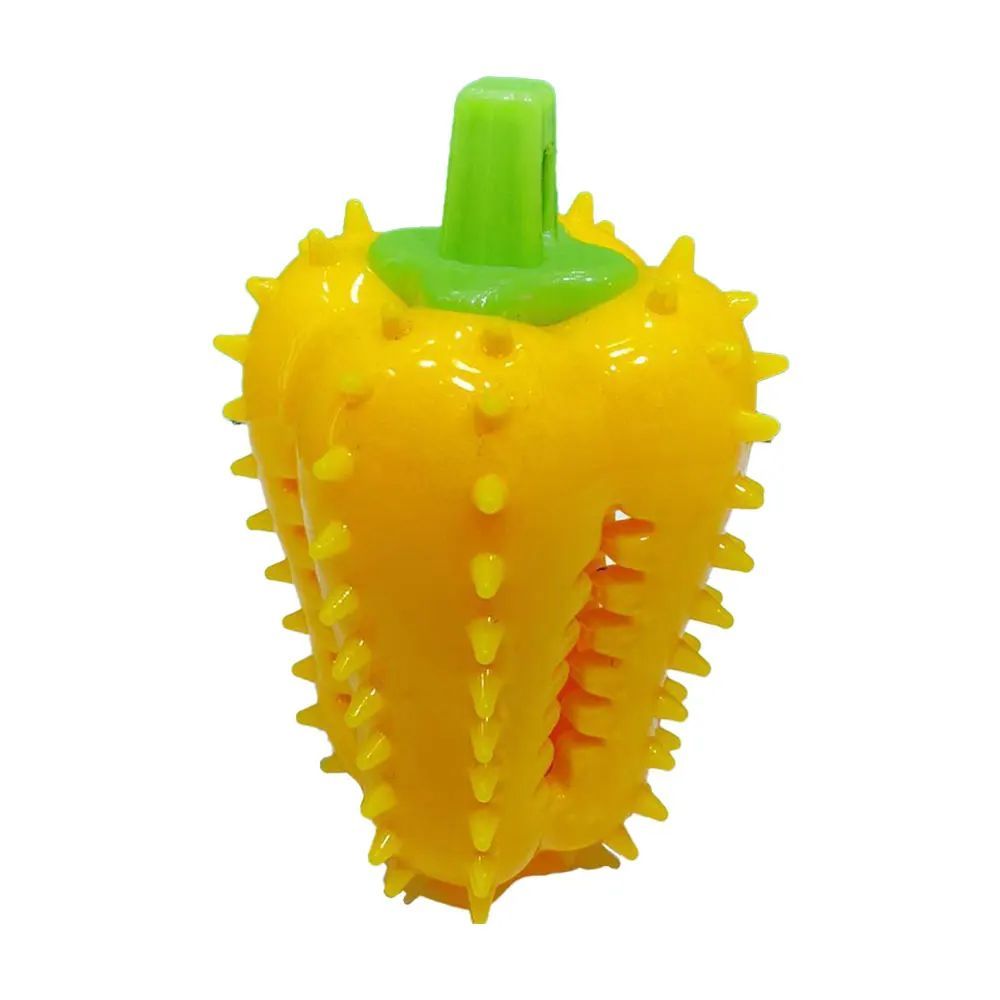 Hampaita puhdistava paprika purulelu