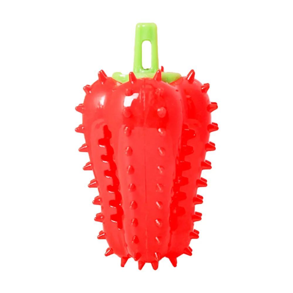 Hampaita puhdistava paprika purulelu